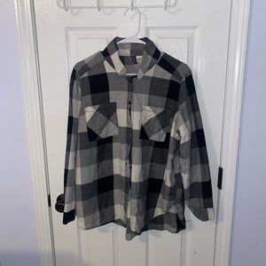 Black and White Plaid Flannel